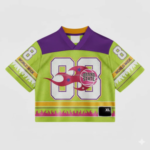 Mens Custom Oversized Mesh V-neck <b>T</b>-<b>Shirt</b> 100% <b>Polyester</b> Breathable Short Sleeve Sports Football Soccer Heat Transfer Printed - Product Image 2