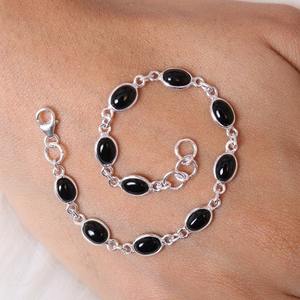 Boho Style Classical <b>Bracelet</b> Jewelry For Women Silver Jewelry 925 Sterling Silver <b>Black</b> <b>Onyx</b> Gemstone Handmade <b>Bracelet</b> Gift - Product Image 3