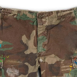 High Street Fashion <b>Elastic</b> <b>Waist</b> <b>Jean</b> Shorts Men / Good Manufacturer Custom Logo Distressed Shorts Denim Camo Shorts 2025 - Product Image 2