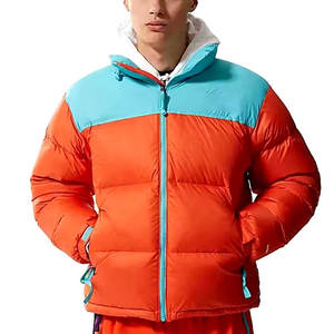 Chaqueta acolchada con estampado de algodón y poliéster para hombre, diseño personalizado a prueba de viento, chaquetas de manga larga con cremallera completa para hombre - Product Image 1