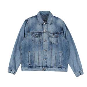 Chaqueta vaquera holgada lavada, ropa de calle clásica vintage, chaqueta vaquera personalizada informal con estilo para exteriores - Product Image 1