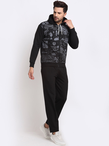 Men's Black Grey Printed <b>Tracksuit</b> for Men's With Custom Logo From Pakistan Manufactured - Product Image 2