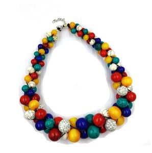 Nouveaux accessoires de mode rétro exagéré personnalisé écologique peint à la main saint valentin punk collier en résine acrylique - Product Image 4