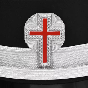 Casquette de Fatigue de Commanderie des Chevaliers Templiers de Qualité Supérieure, Régalia Maçonnique en Métal Argenté, Service OEM MOQ - Product Image 3