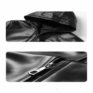 Chaqueta de Cuero Vacuno para Hombre, de Alta Calidad, Ecológica, Transpirable, para Invierno, con Cuello Alto, Diseño Personalizado, Estilo Casual - Product Image 2