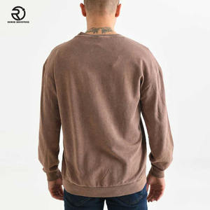 Style de poche hommes sweat lourd 360gsm 100% coton dégradé o-cou sweat lavage à l'acide surdimensionné pull sweat - Product Image 2