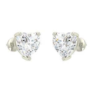 NOVAMART Fine Buy Premium 925 Sterling <b>Silver</b> <b>Earrings</b> for Women Girls Diamond-Set Rose Gold <b>Heart</b> Flower Stud Trendy Engagement - Product Image 3