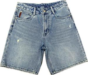 กางเกงขาสั้นผ้ายีนส์สำหรับผู้ชายกางเกงลำลองเอวยางยืดแห้งเร็วระบายอากาศได้ดี - Product Image 5