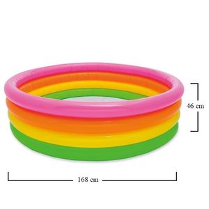Intex 168x46 cm piscina per bambini con 4 anelli in PVC estate giochi d'acqua strutture di divertimento gonfiabili - Product Image 2