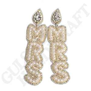 Pendientes temáticos náuticos multicolores hechos a mano, forma única bordada en tela de algodón de alta calidad, color azul y blanco - Product Image 6