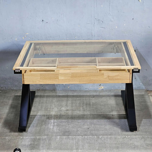 Minimalist Architectural Drawing <b>Table</b> 130x100cm Rubber Wood with Z-Shaped <b>Legs</b> Assembly Required-DD68010 - Product Image 4