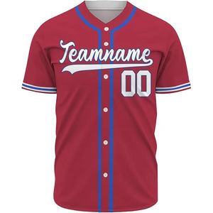 Venta al por mayor de camisetas de béisbol de poliéster UNIFORMES DE EQUIPO personalizados impresión por sublimación de secado rápido ligero transpirable entrenamiento - Product Image 5
