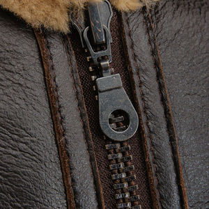 Veste en cuir véritable de haute qualité, décontractée et intemporelle, d'inspiration vintage, vêtement d'extérieur moderne, confortable, imperméable et respirant - Product Image 6