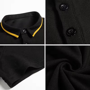 <b>Half</b> Sleeve Solid Garment Dyed Breathable 220g Knitted Polyester/Cotton <b>Button</b> Front <b>Shirt</b> Workwear for Men - Product Image 3