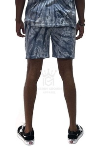 Pantalones cortos para hombre de talla grande con tinte de corbata, 100% algodón, secado rápido, logotipo personalizado, transpirable, patrón sólido, ecológico, venta al por mayor - Product Image 2