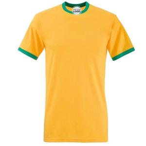 Camiseta de algodón Ringer Camisetas unisex Cuello redondo Camiseta unisex Ringer Camiseta - Product Image 5