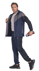 Chaqueta con cremallera de 2 piezas de nuevo diseño 2025 y Pantalón elástico, chándal cortavientos de gran tamaño con diseño de sublimación de nailon 100% - Product Image 3