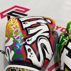 Gants de boxe entièrement imprimés, dernier modèle, Twins, professionnels, Muay Thai, cuir de vache véritable, équipement d'entraînement de kick-boxing - Product Image 2