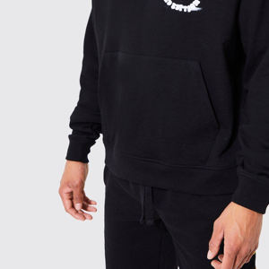 Sudadera con capucha de algodón 100% para hombre, logotipo personalizado, pantalla de espuma 3D, estampado completo para estampado de hojaldre, estilo de invierno de gran tamaño, OEM personalizado - Product Image 3