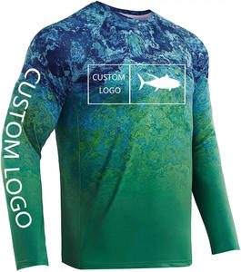 High Quality Fishing Shirts Polyester <b>Sunscreen</b> Driy Fit Waterproof Quick Dry UV Hoodie Performance Fishing Shirts - Product Image 5