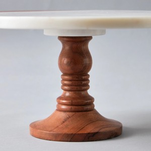 Support à gâteau en bois et résine support à dessert décoratif élégant pour fête d'anniversaire de mariage et utilisation de cuisine à domicile moderne d'Inde - Product Image 5