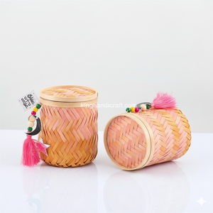 Handmade Eco-Friendly Circle Storage Basket for Ramadan <b>Eid</b> | Artisan Craft Packaging for Holiday <b>Presents</b> Souvenirs Festive - Product Image 6