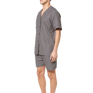 Conjunto Deportivo Personalizado de Calle, 100% Algodón, Estilo Holgado, Bordado Desgastado, Sudadera con Parches, Camiseta y Pantalones Cortos para Hombre, Lavado Ácido - Product Image 2