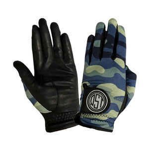 Logo personnalisé élevé coutures renforcées en peau de mouton cuir suédé évacuation de l'humidité gants de golf durables conception sublimée sports - Product Image 1