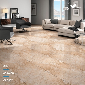 Meilleurs carreaux de sol en porcelaine polie Intérieur en marbre beige 600x600 600x1200 Logement personnalisé pour chambre Villa Direct Leading - Product Image 2