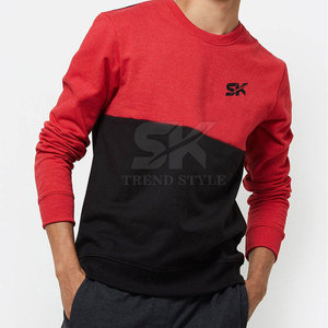 New Arrival Custom Design Split Color <b>Plain</b> <b>Sweatshirts</b> Factory Direct Sale Split Color <b>Plain</b> <b>Sweatshirts</b> In Wholesale - Product Image 4