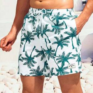 Alta calidad verano rápido algodón y poliéster cintura elástica traje de baño playa pantalones cortos hombres precio barato logotipo personalizado tablero playa pantalones cortos - Product Image 6