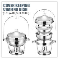 Vente en gros de marmite pour buffet en acier inoxydable de 9L avec couvercle suspendu Présentoir pour buffet chaud pour restaurant cuisine traiteur plats chauds