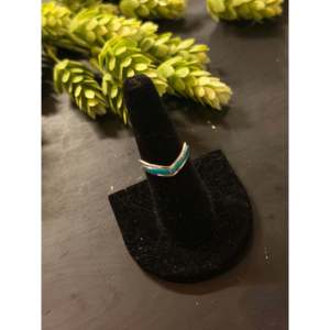 Jamie Johnson Kingman <b>Ring</b> with Turquoise & Sterling <b>Silver</b> Inlay Marquise Cut Boho <b>Statement</b> <b>Ring</b> for Everyday Wear - Product Image 4