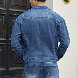 Veste en jean pour hommes personnalisée Handsome Causal Jackets Men Street Wear Designer Denim Outwear Manteaux d'extérieur - Product Image 3