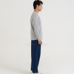 Pantalon décontracté pour homme en mélange de coton, style outdoor, coupe ample, tissu respirant, idéal pour un look décontracté. - Product Image 5