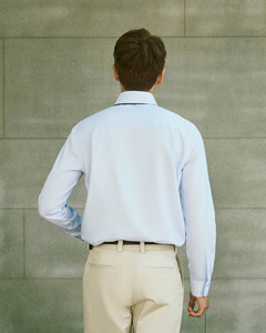 Camisa de manga larga con cuello vuelto de punto transpirable sólida informal para hombre de Routine Vietnam para la temporada de otoño - Product Image 6