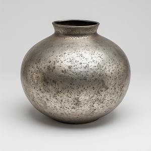 Florero de metal rústico hecho a mano con acabado brillante perfecto para Ideas elegantes de decoración de temporada - Product Image 2