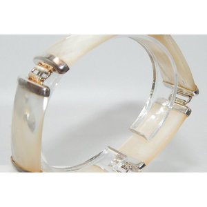 Bracciale con pannello in madreperla in argento Sterling 925 eleganti braccialetti di perle - Product Image 1