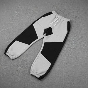 กางเกงผ้าแคนวาสสำหรับผู้ชายกางเกงซักแบบลำลองแนวสตรีท2โทนปักโลโก้ทรงหลวมทรงหลวมทรงหลวม - Product Image 5