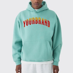 Haute qualité 420 GSM 100% coton épais blanc plaine poids lourd surdimensionné unisexe sweats à capuche Logo personnalisé grande taille hommes - Product Image 4