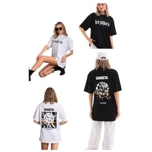 T-shirt en coton épais à imprimé graphique vintage streetwear d'été, grande taille, avec logo et diamants pour femme - Product Image 6