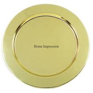 Admirable Designer Aluminium Moulé Moderne Art Créatif Unique Élégant Haute Graded Plaqué Or Chargeur Assiettes Et Plats Fournitures - Product Image 5