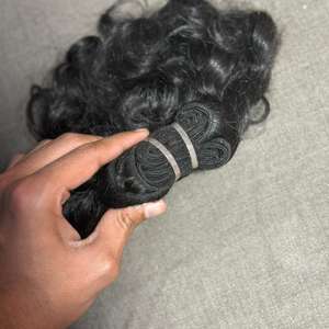 Extensions de cheveux 100% naturels, bouclés bébé, Remy, tissage, cheveux de temple indien, cuticules alignées, matière première brute - Product Image 2