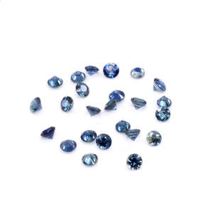 Natural <b>Blue</b> Sapphire Loose Gemstone Untreated 2mm & 2.5mm Brilliant & Oval Cut Calibrated Rounds From <b>Opal</b> & Aquamarine - Product Image 4