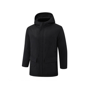 Veste légère et respirante en toile à capuche avec fermeture éclair, rembourrage confortable, idéale pour les journées froides, usage quotidien et streetwear. - Product Image 3
