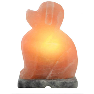 Vente en gros de lampe contemporaine en cristal de sel rose de l'Himalaya Lampe de table électrique de haute qualité personnalisée en forme d'animal pour la chambre - Product Image 1