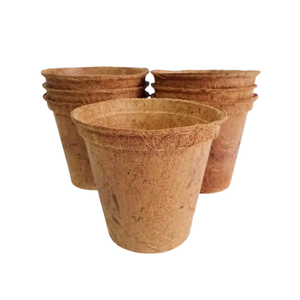 Pots de plantation écologiques biodégradables légers chromés 3L avec trou de drainage, design moderne, en carton pour jardin domestique - Product Image 3