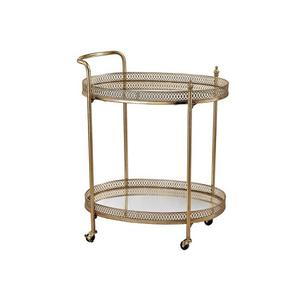 Simple Design Food Serving <b>Trolley</b> Highest Quality Iron And Wood Kitchen Brown Color Cart <b>Trolley</b> Cart By Home Arts - Product Image 5