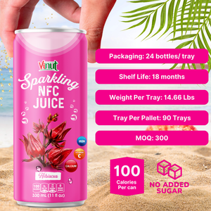 Hibiscus น้ำผลไม้กระป๋อง330มล. vinut OEM ผู้ผลิตฉลากส่วนตัว - Product Image 3