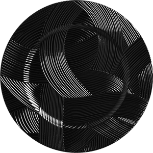 Plaque de chargement texturée noire moderne avec motif abstrait tissé rainuré - Product Image 2